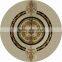Hotel image wall decoration marble medallion backing aluminum
