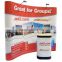 curved trade show printing banner pop up display