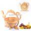 Solid bamboo fruit basket