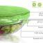 Keep Food Fresher Non Spill Feature and Food Grade Silicone Material set of 3 Stretch Lid
