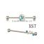 2016 straight barbell bar jewelry ear studs opal piercing