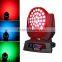 36pcs RGBWA+UV 6in1 Led Moving Head Light uv Wall Washer With Zoom Stage Light