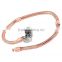 SRB0016 Wholesale Jewelry Supplies China Steel Bead Bangle Rose Gold Snake Chain Bracelet Stainless Steel Bead Bracelet