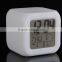 New design 7 Color change Digital alarm clock / glowing led color change clock / led table clock