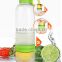 800mL Sport Tritan Plastic Fruit Infuser Water Bottle Outdoor Travel BPA Free