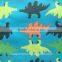 waterproof cartoon dinosaur print fabric for children jacket rain jacket