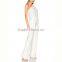 Arabic Athen Divine White Lady Fashion Silk Chiffon One Shoulder Long Jumpsuits
