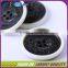 white circle decoration with bufflo horn button for coat