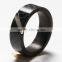 8MM Men's Black Carbon Fiber Ring Fashion Stainless Steel Wedding Band