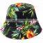 Women Floral Sun Hat, Design Summer Beach Flower Canvas Fisherman Hats,Sun Protection Fishing Bucket Hat For Girl