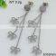 Dangle bow-knot earring in steel color