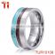 new wedding ring yibi blue emerald stone wooden inlay latest gold finger ring designs mens tungsten carbide pary jewelry bands