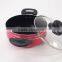 5Pcs Pink Mini Aluminum Non-Stick Cookware Set Removable Handles