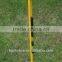 Fiber reinforced plastic tread in post for electric fence ropes and tapes
