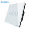 Cnskou 2017 new design EU luxury glass panel 3gang1way touch switch for led