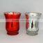 New design electroplated glass candle jars for Christmas decoration