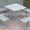 Rectangle Outdoor Metal Unfolding Table On Sale