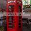 Metal outdoor metal telephone booth