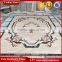 Decoration white cream marble flower pattern waterjet marble mosaic