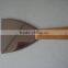 Stainless steel scraper with wooden handle
