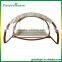 Garden Double Arched Larch Frame White Hammock Swing Bed with Canopy