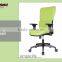 Unique office vistior chair without wheels, back tilt adjustable leather armchair