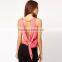 Stylish Womens Sleeveless Chiffon Tops Tank Backless Blouse Shirt Vest Casual Pleated