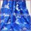 Blue rose embroidery fabric with sparkle sequin