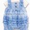 2017 Wholesale Stripe Newborn Baby Clothes Organic Cotton Childrens Boutique Ruffle Clothing Toddler Romper