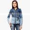 latest new design two tone fitness with zip long jacket for women