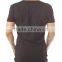 94% Cotton 6% Spandex Plain Mens Longline T Shirt with Curved Hem Stylish Short Sleeve V Neck Tee Slim Fit Gym T Shirt OEM