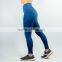 2017 new arrival yoga leggings blue cotton elastane high waist leggings panel workout tights fitness leggings