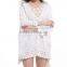 2017 new design floral pattern loose women sexy beachwear top