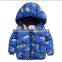 Top Fashion Print Windproof Warm Kids Down Jacket