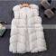 Russian long fur vest Fake fox vest for women sleeveless fur vest/Artificial leather