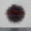 Genuine brown 14cm raccoon fur balls for hats