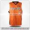 sublimation custom made basketball jersey color orange