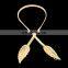 Golden/Silver Leaves Design PU Chain Waist Slimming Belt for Ladies