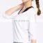 Lady yoga half sleeve shirt breathable oversized t-shirt for women