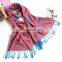 Wholesale Cotton&Acrylic Blending Wizard Flowers Pattern fanon cape cheap pashmina shawls
