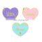 Heart Shape Metallic Gold Embroidery Patch