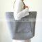 multipurpose shoulder bag style polyester women felt tote bag with leather handle and front pocket handbag