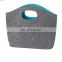 Hot selling gray portable felt tote bag