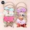 10PCS/Set Baby Girl hairband headband Kids flower sequin bowknot nylon headwear