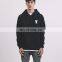 China Supplier Customized Heavyweight Fleece Black Hoodie For Men