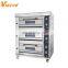 commercial Stainless Steel 3 decks 6 trays Gas Deck Oven