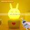 Smart Rabbit Desk Night Light With 3 Color Changing Remote Control Kids LED Light
