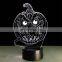 Halloween Pumpkin 3D Lamp Halloween Night Nights LED Acrylic Illusion Lamp Living Room Decoration