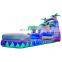 Purple Crush Tropical Waterslide Inflatable Slip Water Slide With Pool