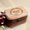 Custom burned logo hinging wood ring box,small wooden jewelry boxes                        
                                                Quality Choice